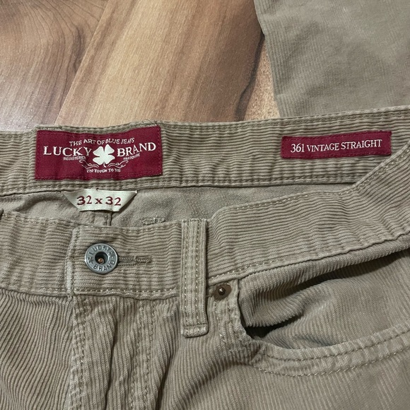 Lucky Brand 361 Vintage Straight Corduroy Pants Sz 32x32 - Picture 6 of 8